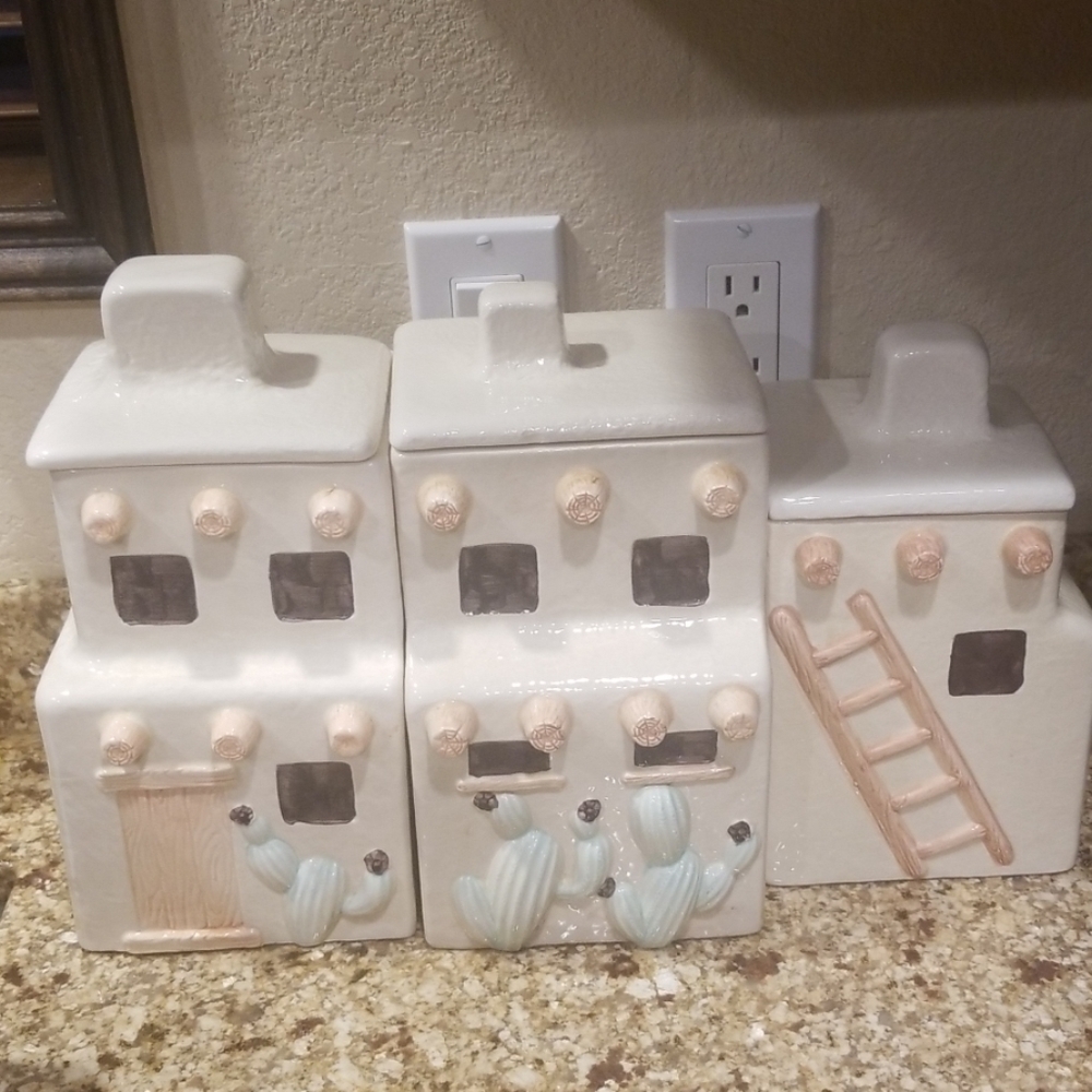 Vintage Cactus Canisters - Picture 1 of 5